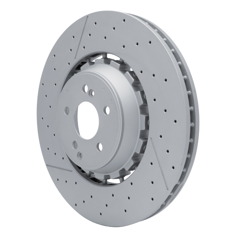 Mercedes-Benz AMG GT 63 S Brake Rotor (1) - Front - R1 Concepts - Drilled & Slotted Carbon Alloy GeoMET - `13-`25 Mercedes-Benz AMG GT 63 S Brake Rotor (1) - Front - R1 Concepts - Drilled & Slotted Carbon Alloy GeoMET - `13-`25